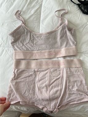 Victoria's Secret Pale Pink Bralette & Boyshort Set